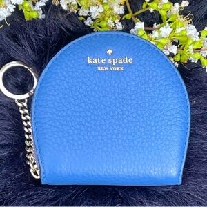 kate spade Pebble Leather Blue Wristlet